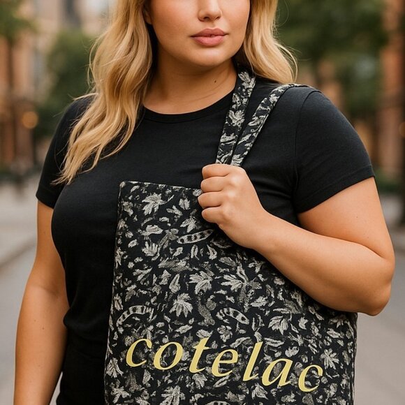 COTELAC FRANCE Lightweight Reusable Cotton Tote Bag Shoulder Dust Travel LUXURY - Picture 10 of 10